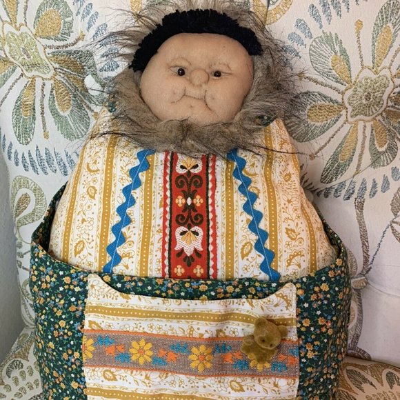 Other - Vintage Plush Eskimo Stuffed Unique Material Toy